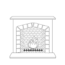 Premium Vector Fireplace Coloring