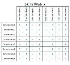 It Skill Set Matrix Template Competency Excel Download Ppt
