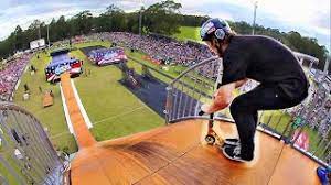 I was a little bit nervous at first because i've never taken the mini scooter. Mini Scooter Vs Mega Ramp Youtube