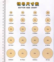 Button Size Chart Newcentury International Industry Co Ltd