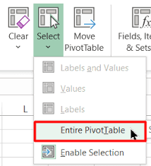 how to delete a pivot table in excel 4