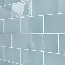 aruba blue 5x10 polished ceramic subway wall tile backsplash wall and floor