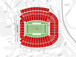 traditions map of sanford stadium by