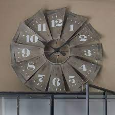 Windmill Clock Clock Rustic House