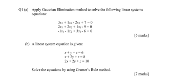 Apply Gaussian Elimination Method