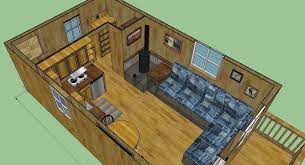 Shown with optional cedar railing. Sweatsville 12 X 24 Lofted Barn Cabin In Sketchup Lofted Barn Cabin Shed To Tiny House Roof Design