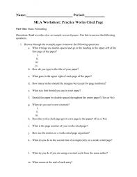 Home > english language arts worksheets > citing sources. Mla Worksheet Practice Works Cited Page Nidecmege