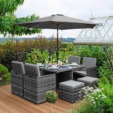 cube garden furniture with parasol hole