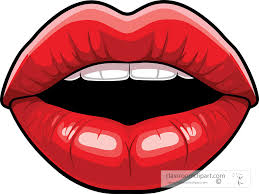 anatomy clipart red glossy lips sticker
