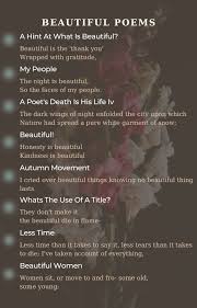 beautiful poems best poems for beautiful