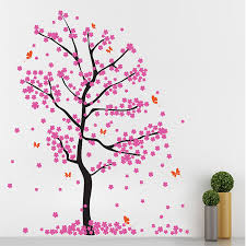 Fall Cherry Blossom Tree Vinyl Wall Art
