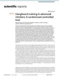 hangboard training in advanced climbers