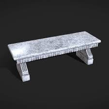 Bench Marble 3d Model By Kungfugrip