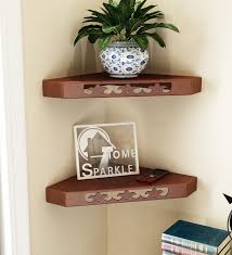 Buy Engineered Wood Corner Wall Shelves