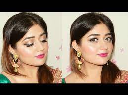 indian festive makeup tutorial pink