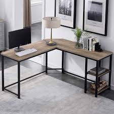 The unit is made of particleboard and iron legs, and the desktop comes in several faux wood colors. Erommy L Shaped Computer Desk Space Saving Corner Desk Home Office Desk Walmart Com Walmart Com