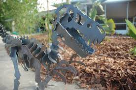 3d Steel Metal Velociraptor Dinosaur