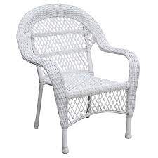 outdoor wicker chair white