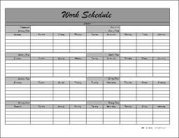 Free Monthly Work Schedule Template Monthly Schedule