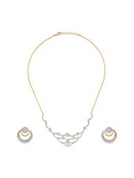 tanishq 18k gold diamond necklace set
