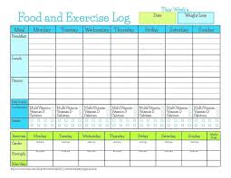 Food Journal Template For Weight Loss Printable Chart Best Of