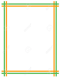 St Patricks Day Background Border With Green And Orange Ribbons