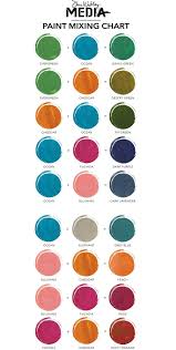 Dina Wakley Paint Color Mixing Chart 2 In 2019 Mixing