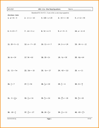 one step equations worksheet pdf best