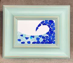 Genuine Sea Beach Glass Framed Art