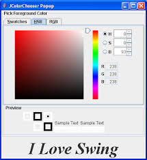 color chooser swing jfc java