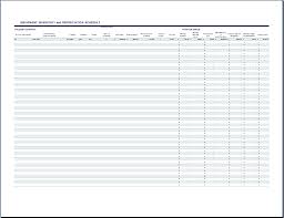 Equipment Inventory And Depreciation Schedule Word Excel