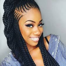 Long blonde hair done in long layers and pepped up with a. Straight Up Hairstyle 10 Easy Black Side Ponytail Hairstyles For 2021 Natural Girl Wigs Straightup Side Front Natural Hair Styles Braid Styles Braids Trends Explore