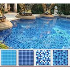 Blue Swimming Pool Glass Mosaic Wall