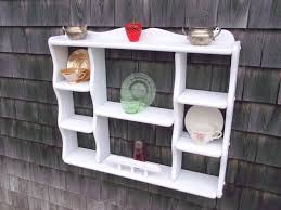 Wood Teacup Saucer Plate Shelf Curio