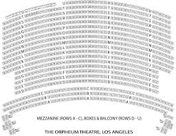 seating chart los angeles orpheum