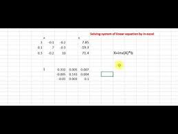 solving system of linear equation by