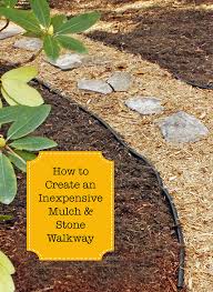 This edging is great for outlining patios, walkways, gardens, and other landscaping designs. How To Create An Inexpensive Mulch And Stone Walkway