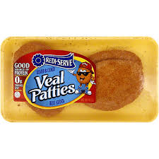 cooked veal patties beef added 9 oz