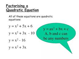 Ppt Factorising A Quadratic Equation