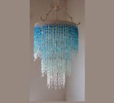 sea glass chandelier lighting fixture