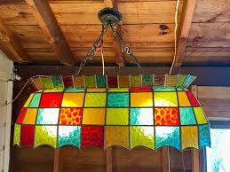 Vintage Large Leaded Stained Glass