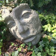 Diy Concrete Face Garden Sculpture