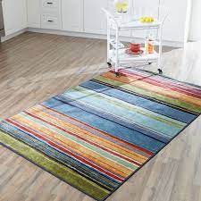 rainbow striped rug collection