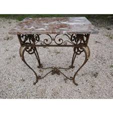 Wrought Iron Middle Table With Marble