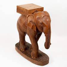 Wooden Elephant Elephant Table