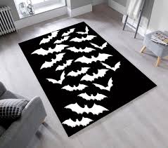 bat pattern area rug living room rug