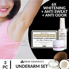 6x underarm whitening deodorant combo