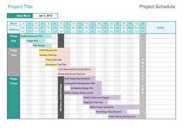 project schedule excel template