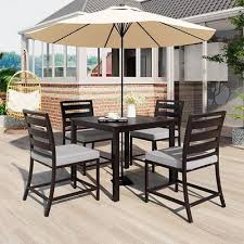 Outdoor Dining Set And Umbrella Hole