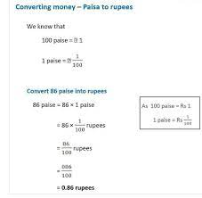 Convert paise into rupees using decimals - Brainly.in